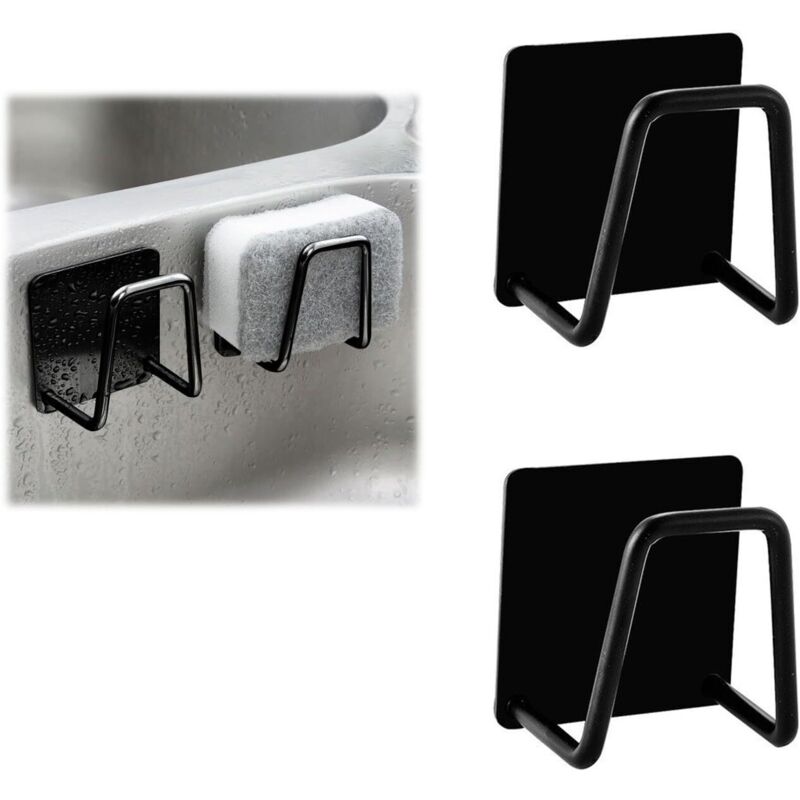2 Pièces Porte Eponge Evier Cuisine,Porte Eponge,Porte Eponge Evier,Support Eponge Evier Cuisine,Support Eponge,Porte Eponge Evier Auto Adhesif, 304