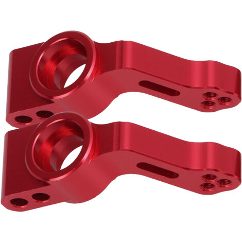 2 pièces Porte-essieu arrière en alliage pour Chevrolet C10 1967 - Rouge - Compatible RC - Avec vis incluses