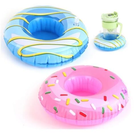 2 Pièces Porte-Gobelet pour Piscine Gonflable 19×19 cm, Bar Flottant pour Piscine, Porte-Boissons et Plateau Flottant