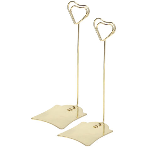 2 Pièces Porte-numéro de Table Polyvalent pour Mariage Bureau, Clip Carte de Visite Doré Résistant