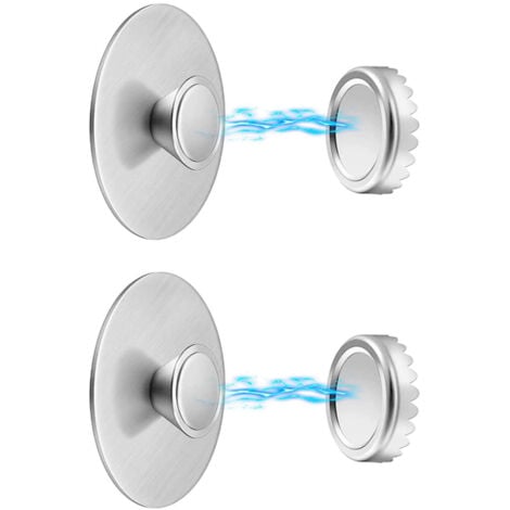 2 Pièces Porte-Savon Magnétique Acier Inoxydable, Murale Porte-Savon Aimant de Cuisine et de Salle de Bain, Économisez de l'espace Contient 2 couvercles