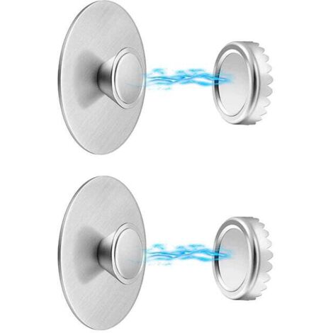 2 Pièces Porte-Savon Magnétique Acier Inoxydable, Murale Porte-Savon Aimant de Cuisine et de Salle de Bain, Économisez de l'espace Contient 2 couvercles