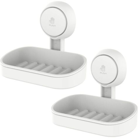 2 Pièces Porte Savon Ventouse Sans Perçage   Support Douche Réutilisable, Charge 5 kg, Installation Rapide