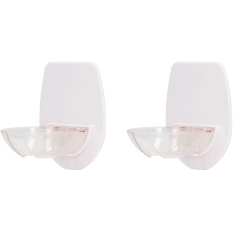 2 Pièces Porte-Vin de Douche en Plastique Transparent, Support de Verre à Vin Compact et Facile à Installer pour Salle de Bain