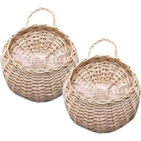 2 Pièces Pot de Fleurs à Suspendre, Paniers Suspendus pour Pot, Panier à Plantes Suspendu, Pot Suspendu Plante, Montage Mural, pour les Hôtels, les Bureaux, les Restaurants et les Jardins (18cm)