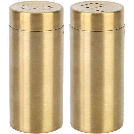 2 pièces Pots à Épices en Acier Inoxydable pour Cuisine, Rangement Sel Sucre Condiments
