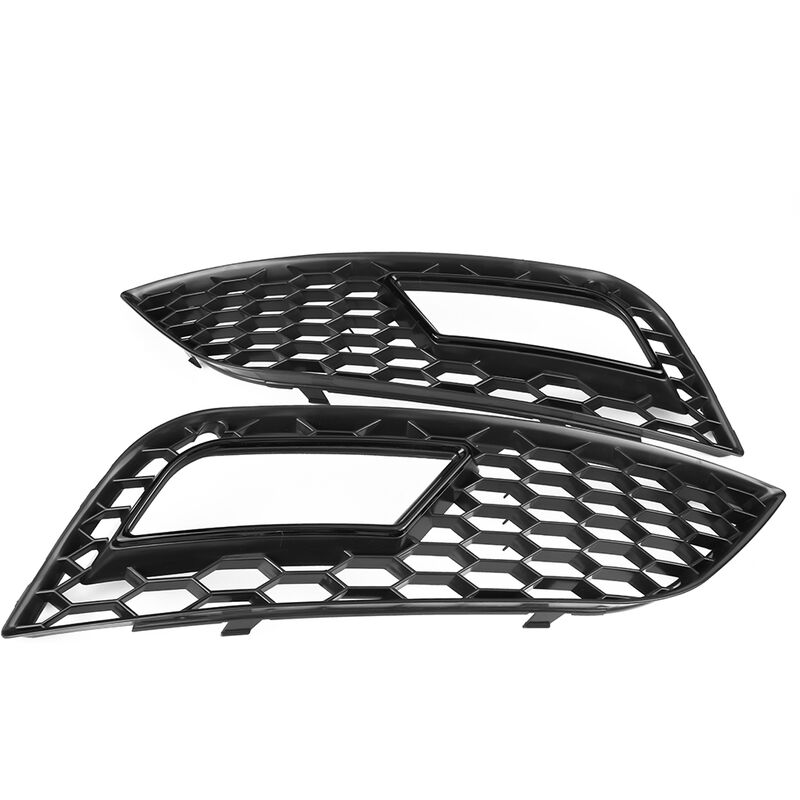 Jeffergarden - 2 pièces pour Grilles de phare antibrouillard de pare-chocs avant noir brillant de Style RS4 pour Audi A4 B8.5 2013-2016
