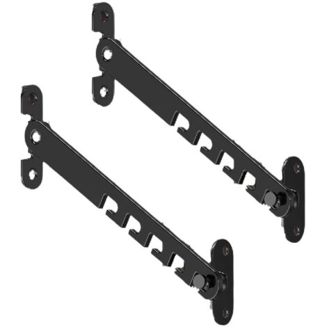 2 pièces pour ouvre-fenêtre coulissante, butée de fenêtre pour ajuster l'ouverture, limiteur - Noir