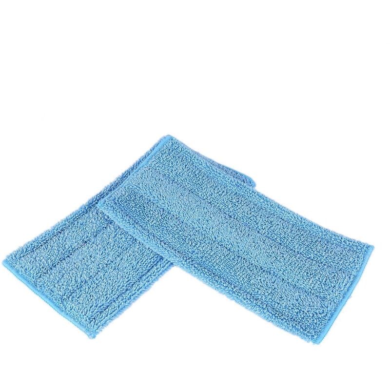 2 pièces pour tampons de vadrouille anti-poussière Swiffer WetJet, tampons de tête de vadrouille réutilisables, crochet et boucle en microfibre - blue