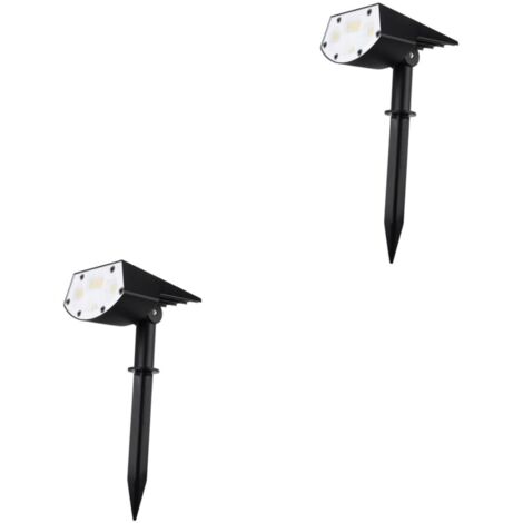 2 Pièces Prise De Terre Lumière Solaire Pelouse Lampe Jardin Lumière Jardin Lumières Un Corps Paysage Lumières