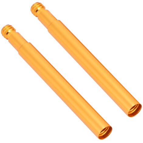 2 Pièces Prolongateurs Valve Presta 60mm pour Vélos - Extension Valve Intérieure Dorée