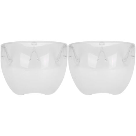 2 pièces Protection Faciale Transparente Anti-Buée avec Crochets d'Oreille, Couvrant Nez et Bouche pour Adultes et Enfants