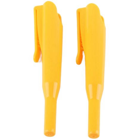 2 Pièces Protège-Crayon de Menuisier à Long Bec pour Trous Profonds, Jaune avec Clip