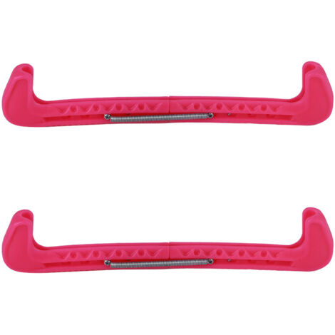 2 Pièces Protège-Lames Ajustable pour Patins à Glace, Couvre-Lame de Protection Rose
