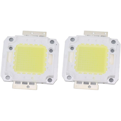 2 Pièces Puce LED COB 100W 9600LM 6000K pour Projecteur LED, 32‑36V