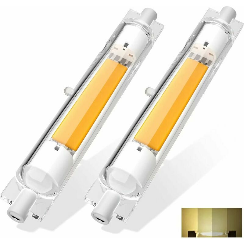 2 pièces R7S LED 118mm Dimmable 20W Blanc Naturel 4500K Sans Scintillement, Linéaire Ampoule LED R7S 118mm Remplacer Lampe Halogène A