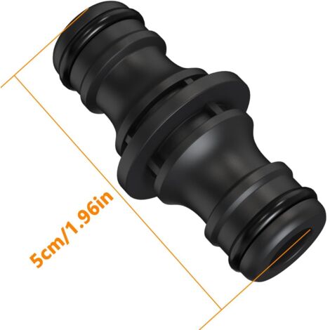 2 pièces Raccord, 1/2 pouce double fiche Pièce de raccordement pour une connexion sûre des tuyaux, connexion de deux tuyaux pour la prolongation