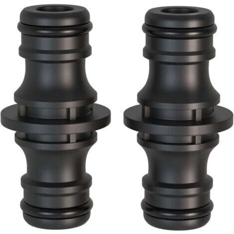 2 pièces Raccord, 1/2 pouce double fiche Pièce de raccordement pour une connexion sûre des tuyaux, connexion de deux tuyaux pour la prolongation