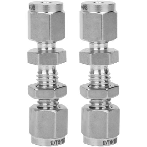 2 Pièces Raccord à Bride en Acier Inoxydable 316 Double Olive Plaque d'Usure Connexion 1/8"