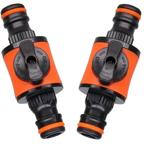 (2 pièces) Raccord de robinet d'arrêt égal 16 mm pour tuyau d'arrosage, adaptateur de robinet en plastique, joint rapide pour arrosage, irrigation et lavage de voiture
