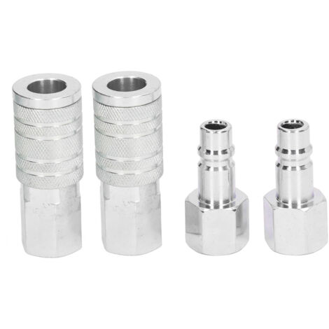 2 Pièces Raccord Rapide Pneumatique 1/2 Pouce NPT, Alliage d'Aluminium 300 PSI pour Outils à Air