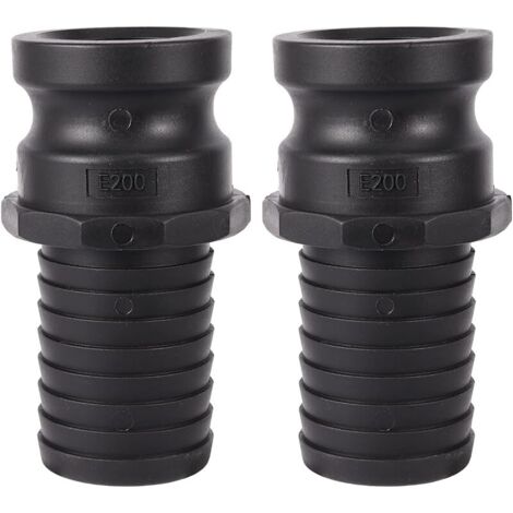 2 Pièces Raccords Camlock en Polypropylène,Raccord à Came et Rainure - Raccord Standard de Type E - Adaptateur Mâle avec 2" Mâle