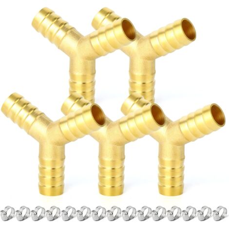2 pièces raccords embout cannelé acier inox 304, 10 mm vers filetage mâle BSP 3/4", raccord compression eau, carburant, air - 10MM (Y)