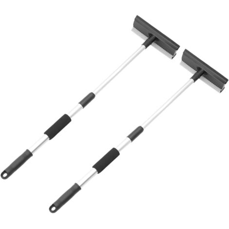 2 pièces Raclette de Nettoyage avec Manche Acier Inoxydable Double Face
