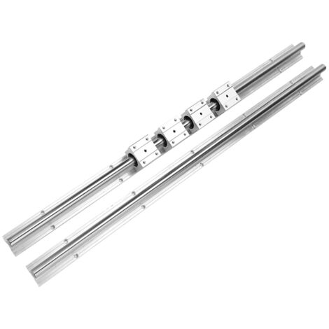 2 pièces Rail Linéaire SBR16-750mm avec 4 Blocs Palier SBR16UU pour CNC