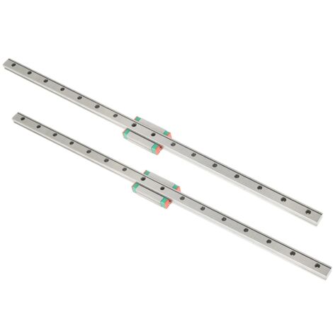 2 pièces Rails de Guidage Linéaire LML12H 400mm avec Blocs Coulissants MGN12H