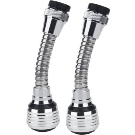 2 Pièces Rallonge De Robinet De Cuisine,Adaptateur D'extension De Robinet Flexible 360°, Cuisine Rallonge Robinet Cuisine Robinet Pivotant De Pulvérisateur Embout De Convient Pour La Cuisine