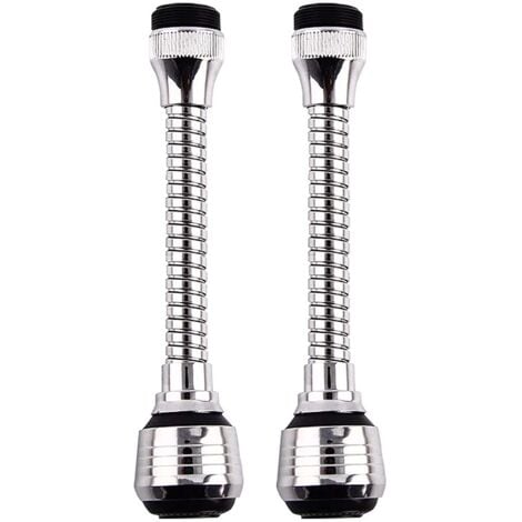 2 Pièces Rallonge Robinet,Filtre D'extension Pivotant,Extension de Douche de Robinet,360°Réglable Bec Diffuseur Filtre, Deux Modes Réglable,pour éviers de Cuisine, Salle de Bain