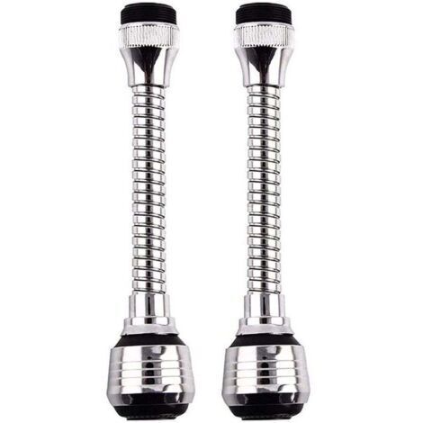 2 Pièces Rallonge Robinet,Filtre D'extension Pivotant,Extension de Douche de Robinet,360°Réglable Bec Diffuseur Filtre, Deux Modes Réglable,pour éviers de Cuisine, Salle de Bain