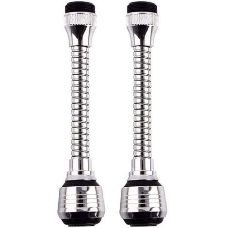 2 Pièces Rallonge Robinet,Filtre D'extension Pivotant,Extension de Douche de Robinet,360°Réglable Bec Diffuseur Filtre, Deux Modes Réglable,pour éviers de Cuisine, Salle de Bain