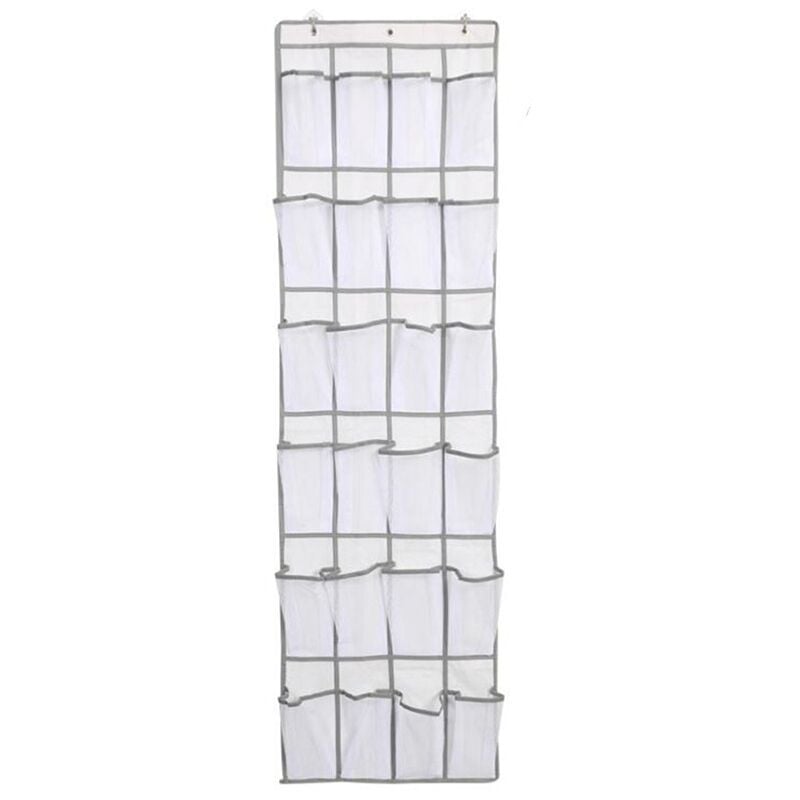 2 pièces Range Chaussures à Suspendre sur la Porte, Sac de Rangement Suspendu avec 24 Poches, Rangement de Chaussures Suspendu, Organiseur de