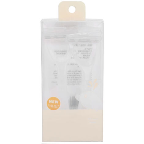 2 pièces Rasoir à Poils en T Transparent, Lame en Acier Inoxydable pour Épilation Corporelle Portable