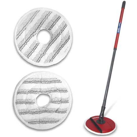 2 Pièces Recharge Serpillere en Microfibres pour Vileda Spin and Clean Mop, Tête de Serpillière de Remplacement Compatible avec Balai Vileda Spin Mop et l'ensemble de Seaux (Gris)