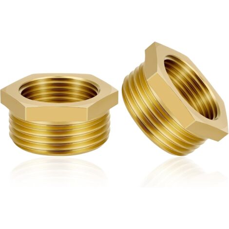 2 Pièces Réducteur, Laiton, 1/2 Pouce Femelle à 3/4 Pouce Mâle, Filetage Précis, Connecteur, Pour Plomberie