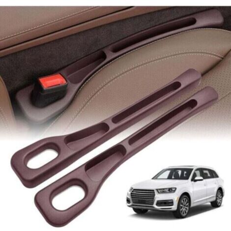 2 Pièces Remplissage De Siège Intérieur, Combleurs d'Espace pour Siège de Voiture Universels, Bandes De Remplissage Anti-Fuite Car Seat Gap Filler, pour Plupart des Modèles de Voitures(Brun)