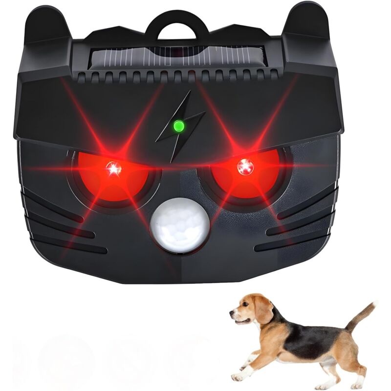 2 pièces Répulsif solaire pour animaux - Répulsif solaire à ultrasons pour animaux - Lampes de prédateurs étanches - Répulsif solaire de nuit pour