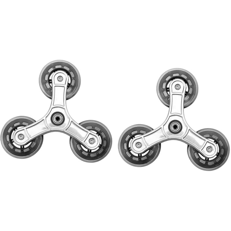 Beijiyi - 2 Pièces Roues de Caddie Pliantes, roulettes de Caddie Roues en Acier Inoxydable, Pièces de Rechange Roues de Brouette en pu, roulettes