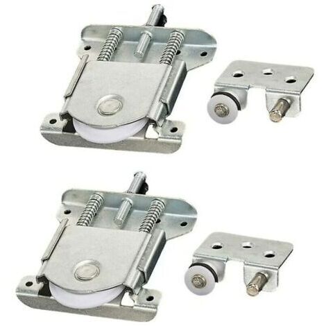 2 pièces Roulette Porte Coulissante placard,Pièces de porte coulissantes pour porte de garde-robe,roues,rouleaux,armoire Runners Guides,Roulette Placard Coulissant Armoire Porte Rouleau,Charge 20 kg