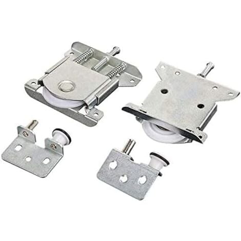 2 pièces Roulette Porte Coulissante placard,Pièces de porte coulissantes pour porte de garde-robe,roues,rouleaux,armoire Runners Guides,Roulette Placard Coulissant Armoire Porte Rouleau,Charge 30 kg
