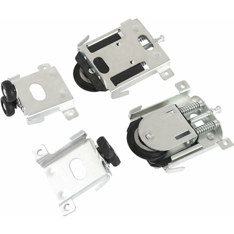 2 pièces Roulette Porte Coulissante placard,Pièces de porte coulissantes pour porte de garde-robe,rouleaux,armoire Runners Guides,guides avec tampon