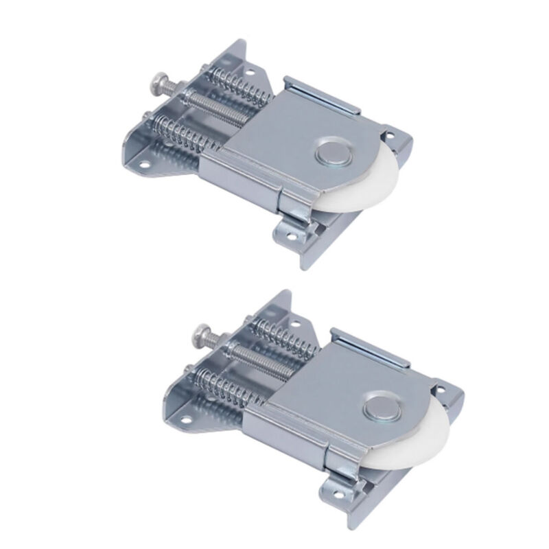 Rwoythk – Roulette de porte coulissante – Lot de 2 roulettes en acier au carbone Q235 et nylon – Clip de sécurité anti-saut – Installation rapide