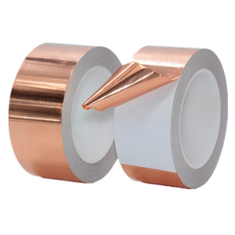 Sjqka - 2 Pièces Ruban Adhésif en Cuivre, 50mm x 20m ruban de feuille de cuivre avec double guide, pour Guitare et emi Shielding