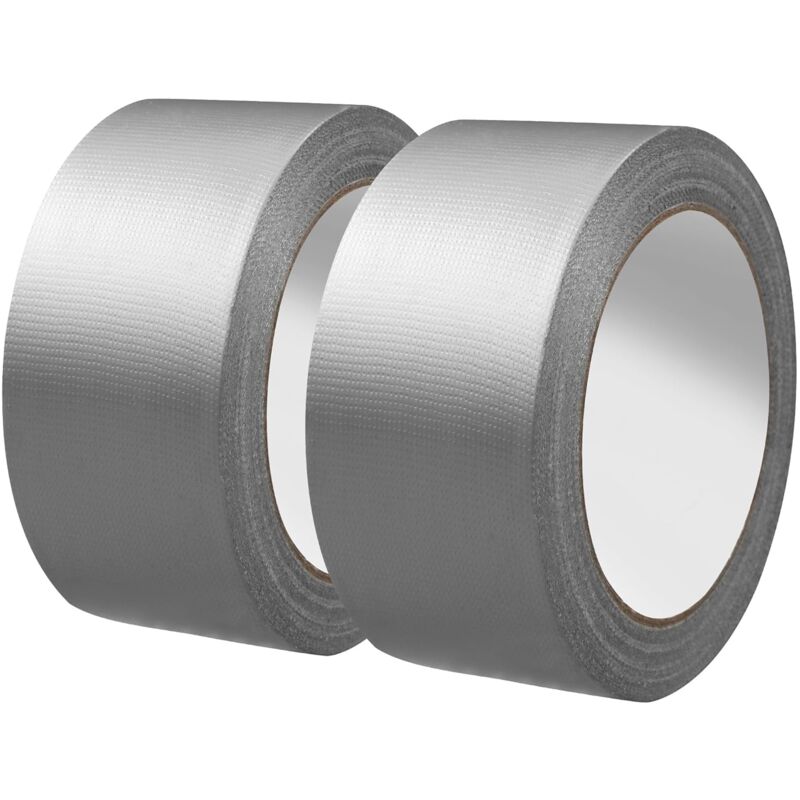 2 pièces Ruban Adhésif Toilé, Ruban adhésif imperméable Robuste, Ruban Adhésif Etanche 48 mm x 18 m pour les réparations, la Fixation, l'étanchéité,