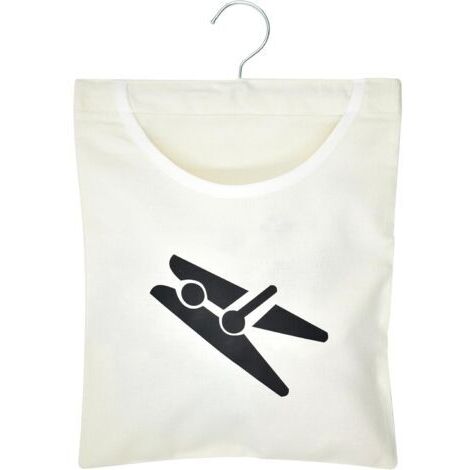 2 Pièces Sac à Pinces à Linge,Panier Pince à Linge a Suspendre,Panier epingle a Linge,Sac a Linge,avec Crochets, pour Pinces à Linge, Panier à Pinces à Linge