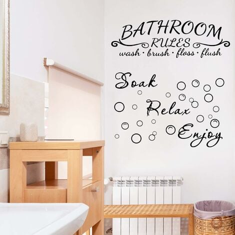 Stickers muraux salle de bains imperméables