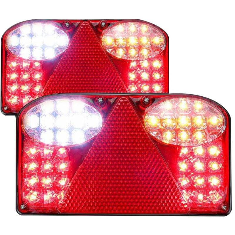 Tlily - 2 PièCes SéRies 12V led Voiture Remorque Camion Feu ArrièRe de Freinage Feux Clignotant pour Van